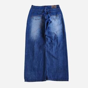 Y2K Denim Attitude blue baggy jeans with a sick fade